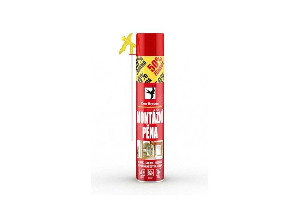 DENBRAVEN Montážna pena rúrková RL 500+250ml ZADARMO
