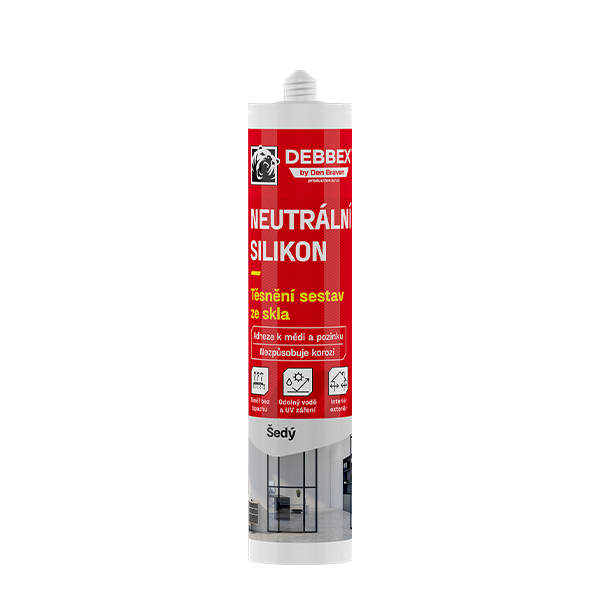 DENBRAVEN Neutrálny silikón 280ml sivý RL