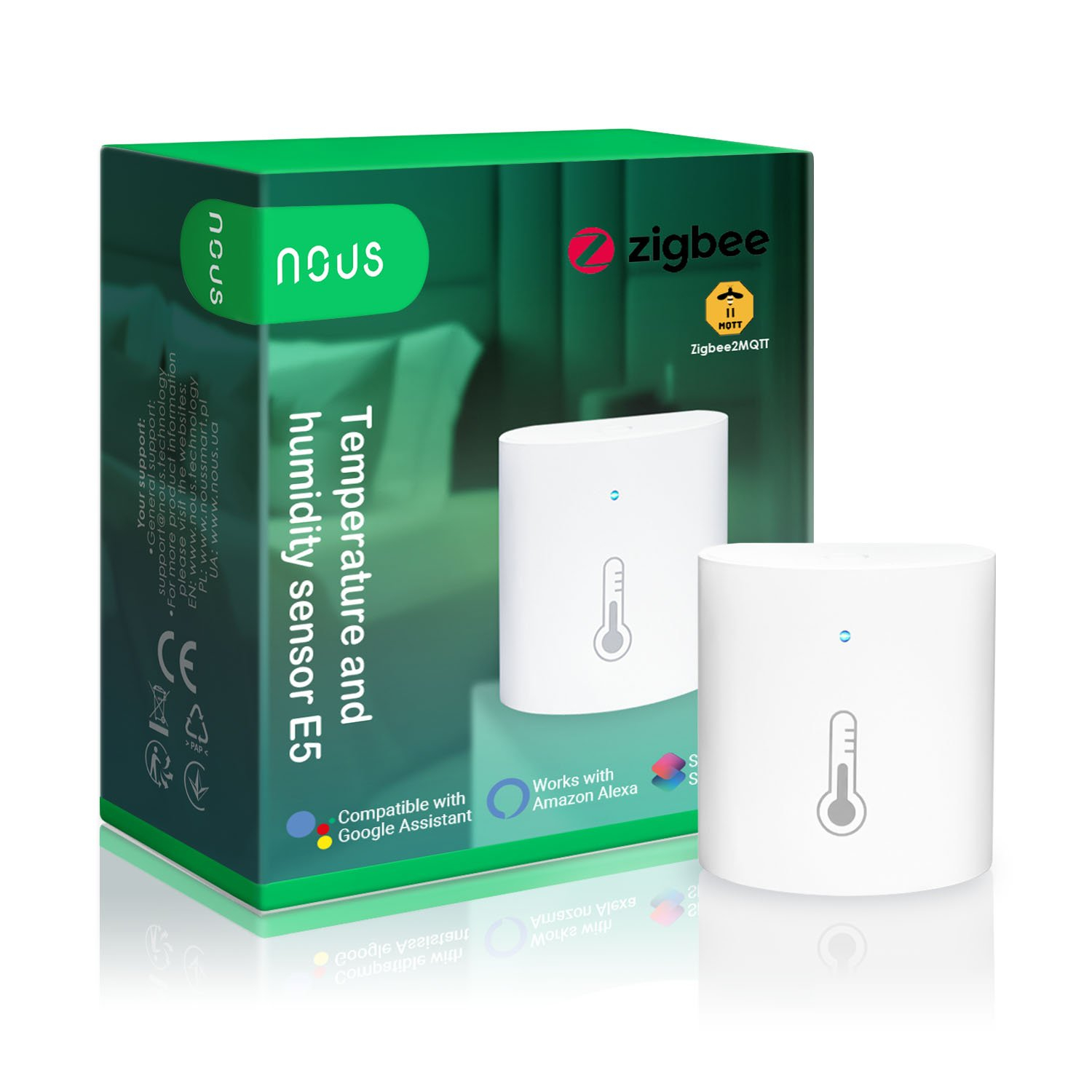 Detektor teploty a vlhkosti NOUS E5 ZigBee Tuya