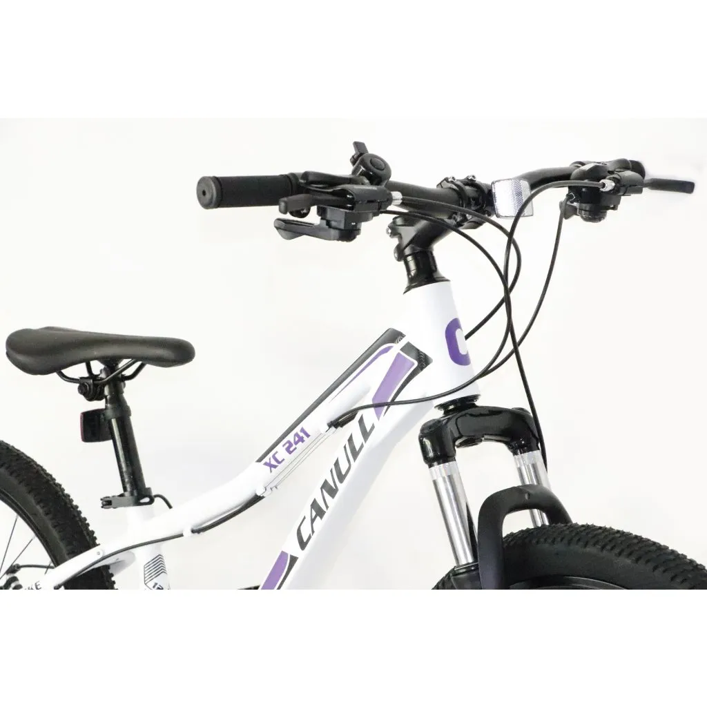 dětské kolo CANULL XC 241 24" bílá/fialová