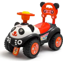 Detské odrážadlo Baby Mix Panda so zvukom čierne