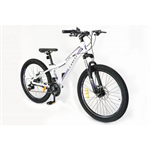 Detský bicykel CANULL XC 241 24" biely/fialový