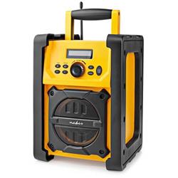 Digitálne rádio NEDIS/ stolové/ výkon 15 W/ FM/ Bluetooth/ IPX5/ batéria/ napájanie zo siete/ čierne/ žlté