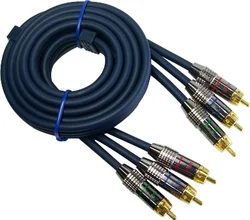 Digitální komponentní kabel, 3x Cinch-3x Cinch, RCA, pr.6x20, 15m, zlatý