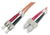 DIGITUS Fiber Optic Patch Cord, ST to SCMultimode 50/125 µ, Duplex Length 1m DK-2512-01