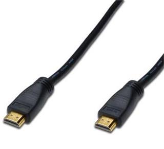 DIGITUS HDMI 3D prepojovacia kábel s integrovaným zesilovačem,10m, AWG28, 2x tienenie, M/M, UL, pozlátené konektory, čierny AK-33