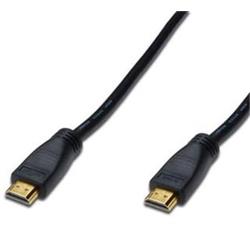 DIGITUS HDMI 3D propojovací kabel s integrovaným zesilovačem,30m, AWG26, 2x stínění, M/M, UL, zlacené konektory, černý AK-330105-300-S - Kabely + redukce