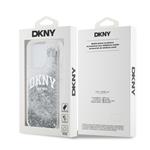 DKNY Liquid Glitter Arch Logo Zadní Kryt pro iPhone 13 Pro Max Transparent