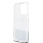DKNY Liquid Glitter Arch Logo Zadný kryt pre iPhone 14 Pro Transparent