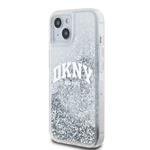 DKNY Liquid Glitter Arch Logo Zadný kryt pre iPhone 15 Transparent