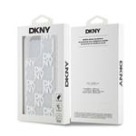 DKNY Liquid Glitter Checkered Pattern Zadný kryt pre iPhone 15 Pro Max Transparent