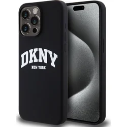 DKNY Liquid Silicone Arch Logo MagSafe Back Cover pre iPhone 12/12 Pro Black