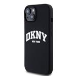 DKNY Liquid Silicone Arch Logo MagSafe Back Cover pre iPhone 14 Black