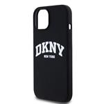 DKNY Liquid Silicone Arch Logo MagSafe Back Cover pre iPhone 15 Black