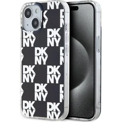 DKNY PC/TPU károvaný vzor zadného krytu pre iPhone 14 Black