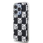 DKNY PC/TPU károvaný vzor zadného krytu pre iPhone 15 Pro Black