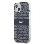 DKNY PC/TPU opakovaný vzor Tonal Stripe Magsafe zadný kryt pre iPhone 13 Black