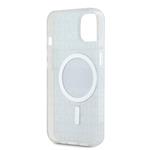 DKNY PC/TPU opakovaný vzor Tonal Stripe Magsafe zadný kryt pre iPhone 14 Black