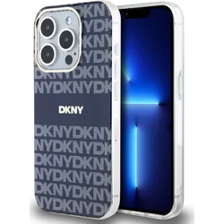 DKNY PC/TPU opakovaný vzor Tonal Stripe Magsafe zadný kryt pre iPhone 14 Pro Max Blue