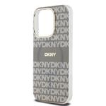 DKNY PC/TPU opakujúci sa vzor Tonal Stripe Magsafe zadný kryt pre iPhone 13 Pro Beige