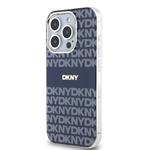 DKNY PC/TPU opakujúci sa vzor Tonal Stripe Magsafe zadný kryt pre iPhone 13 Pro Blue