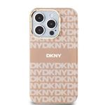 DKNY PC/TPU opakujúci sa vzor Tonal Stripe Magsafe zadný kryt pre iPhone 13 Pro Pink