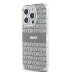DKNY PC/TPU opakujúci sa vzor Tonal Stripe Magsafe zadný kryt pre iPhone 14 Pro Max Beige