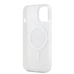DKNY PC/TPU opakujúci sa vzor Tonal Stripe Magsafe zadný kryt pre iPhone 14 ružový