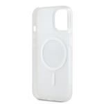 DKNY PC/TPU opakujúci sa vzor Tonal Stripe Magsafe zadný kryt pre iPhone 15 Beige