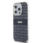 DKNY PC/TPU opakujúci sa vzor Tonal Stripe Magsafe zadný kryt pre iPhone 15 Pro Black