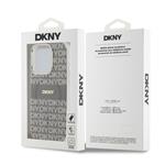 DKNY PC/TPU opakujúci sa vzor Tonal Stripe Magsafe zadný kryt pre iPhone 15 Pro Max Beige