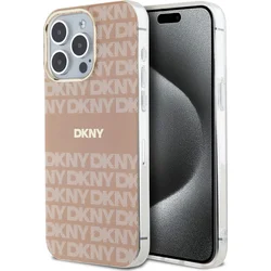 DKNY PC/TPU opakujúci sa vzor Tonal Stripe Magsafe zadný kryt pre iPhone 15 Pro Max Pink