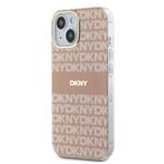 DKNY PC/TPU Repeat Pattern Tonal Stripe Magsafe Zadní Kryt pro iPhone 15 Pink
