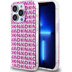 DKNY PC/TPU zadný kryt s opakujúcim sa vzorom pre iPhone 15 Pro Pink