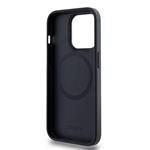 DKNY PU kožený zadný kryt s logom Magsafe pre iPhone 14 Pro Max Black
