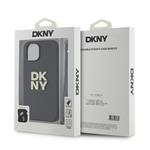DKNY PU kožený zadný kryt s logom na zápästie pre iPhone 15 Black