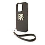 DKNY PU kožený zadný kryt s logom pre iPhone 14 Pro Max Green