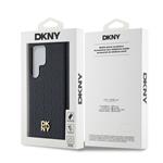 DKNY PU kožený zadný kryt s opakujúcim sa vzorom Magsafe pre Samsung Galaxy S24 Ultra Black