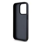 DKNY PU kožený zadný kryt s opakujúcim sa vzorom pre iPhone 15 Pro Black