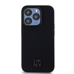 DKNY PU Leather Stack Logo Magsafe Zadní Kryt pro iPhone 15 Pro Black