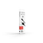 Dlhý dátový a nabíjací kábel FIXED s konektormi USB/Lightning, 2 metre, certifikácia MFI, čierny