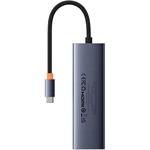 Dokovací stanice Baseus Ultra Joy USB 6v1 (USB-C/1xHDMI4K30Hz/3xUSB 3.0/1xPD/RJ45) šedá