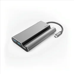 Dokovacia stanica Hama USB-C 7v1, 3x USB-A 3.1, HDMI, VGA, LAN, USB-C (PD)