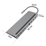 Dokovacia stanica Hama USB-C Connect2Office Pro, 10 pripojení