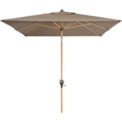 Doppler slunečník s automatickým naklápěním klikou ALU WOOD 3x2m, hnědý