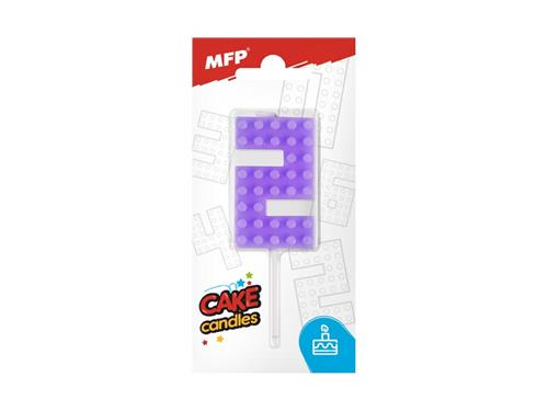 Dortová svíčka blok č. 2 fialová