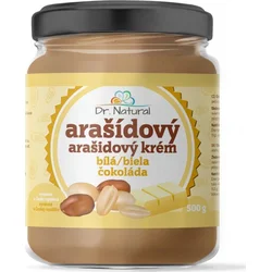 Dr.Natural Arašídový krém s bílou čokoládou, 500 g