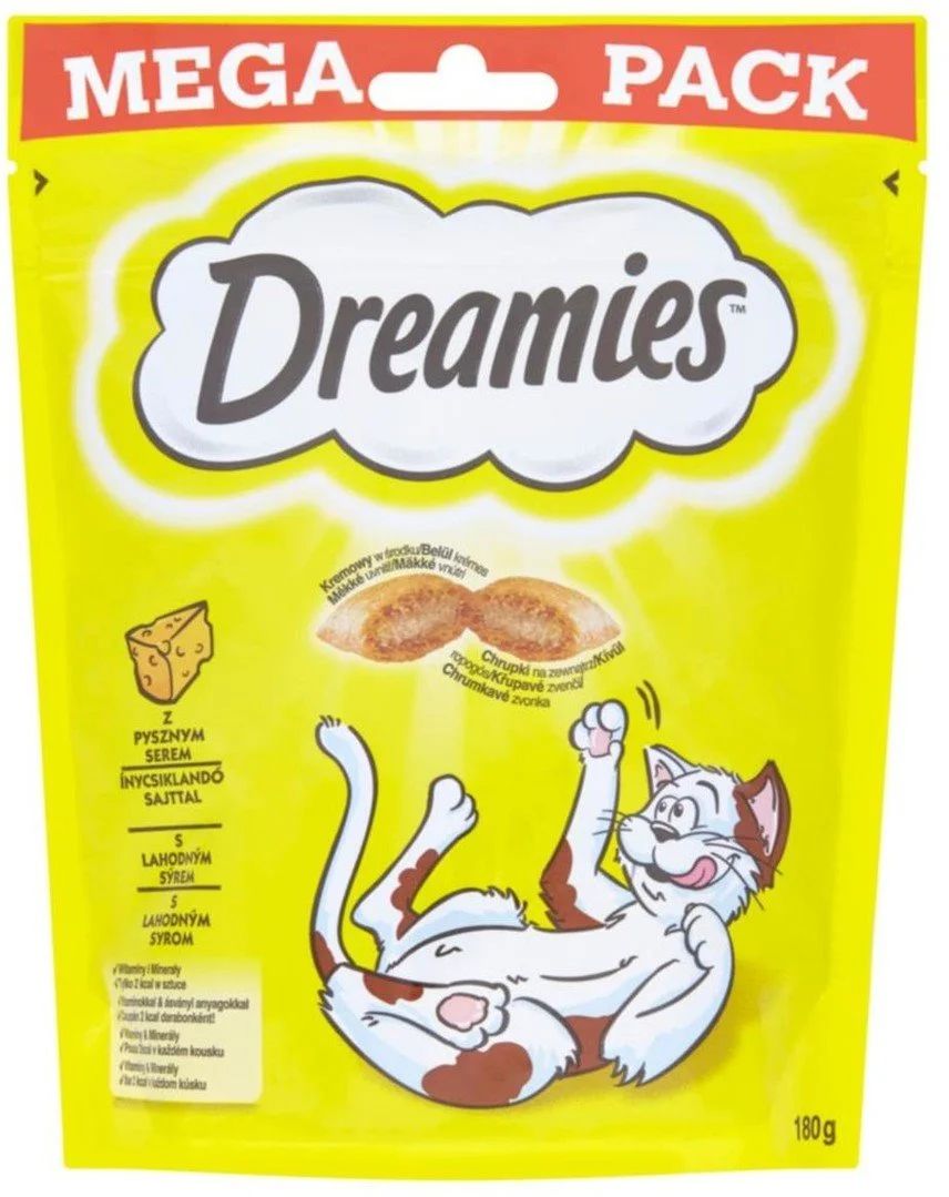 Dreamies pochoutka Mega Pack se sýrem 180g