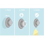 Držiak kuchynských roliek Compactor Bestlock - bez vŕtania, 33 x 17,3 x 14,5 cm