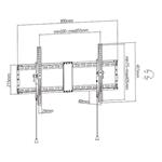Držiak na TV GEMBIRD WM-90T-01, 43"-90" (70 kg), náklon